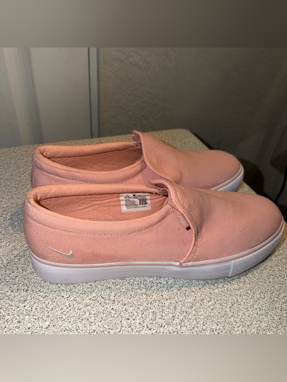 Nike Women’s Slip-On Canvas Sneakers - Soft Peach Pink